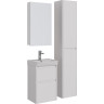 Тумба LEMARK COMBI 45 см под раковину, подвесная/напольная, 2 ящика, белый глянец LM03C45T