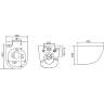 Унитаз LEMARK GLAZER подвесной, безободковый, сиденье микролифт, смыв вихревой Торнадо 3.0, черный матовый 9612004